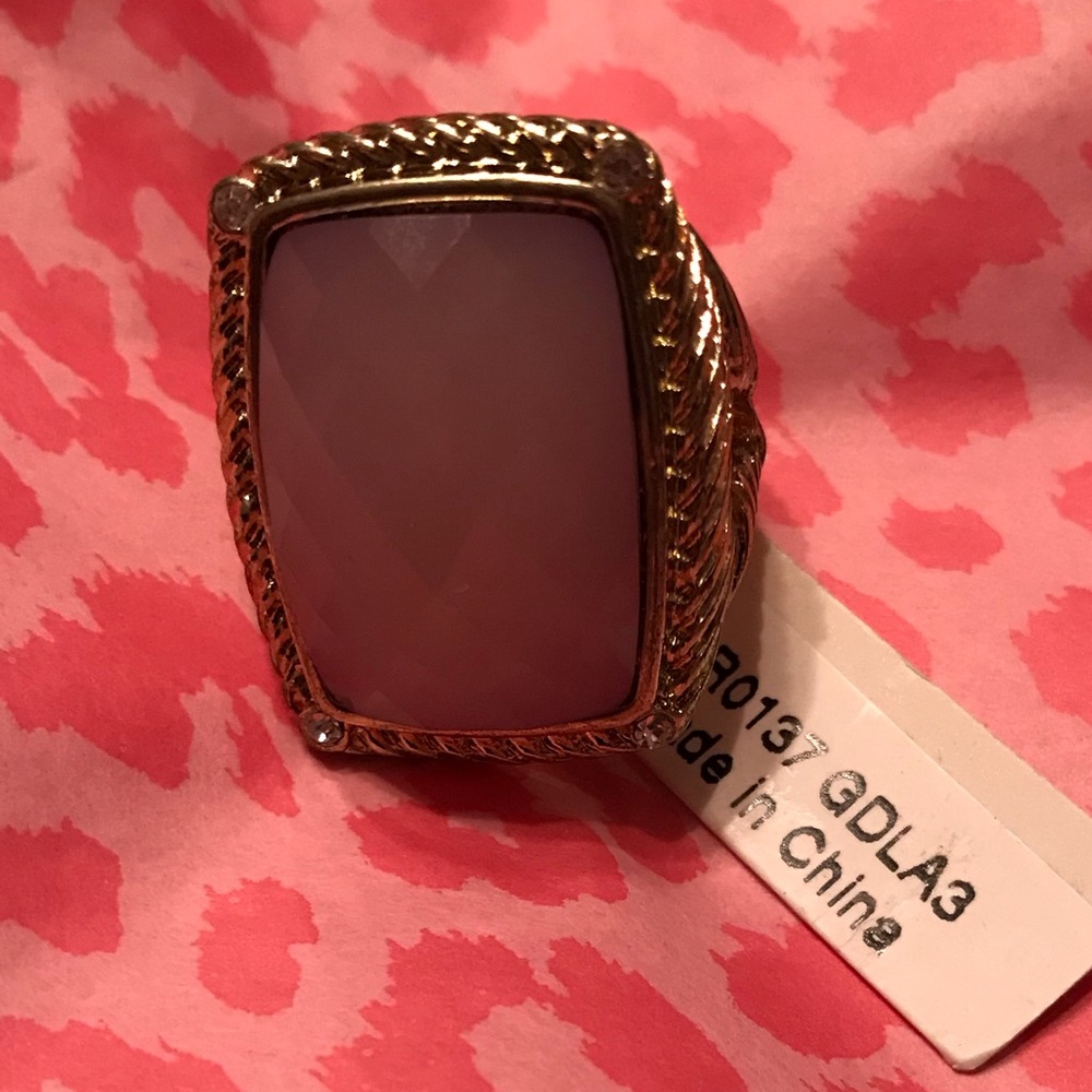 Purple and Gold Stretchy Ring